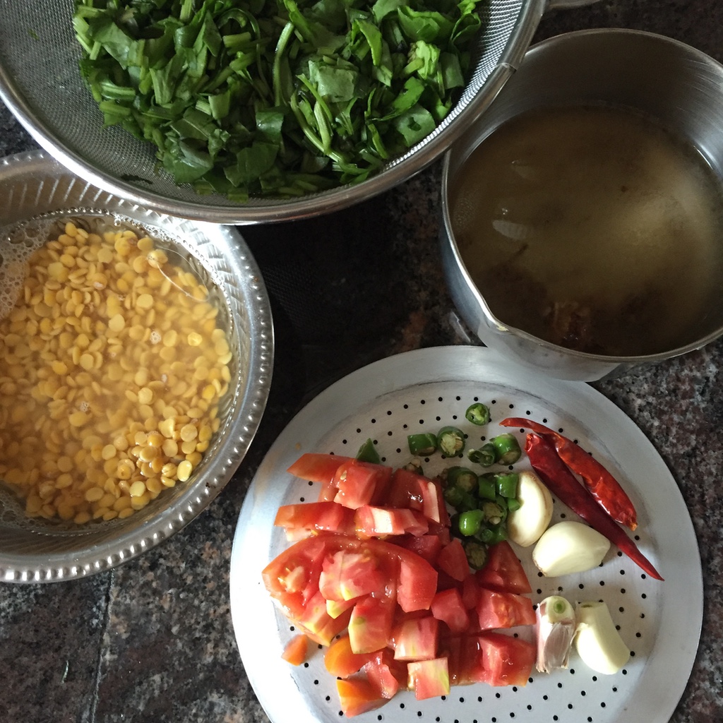 MASTERCHEFMOM Andhra Style Palak Dal Palakura Pappu Spicy Spinach