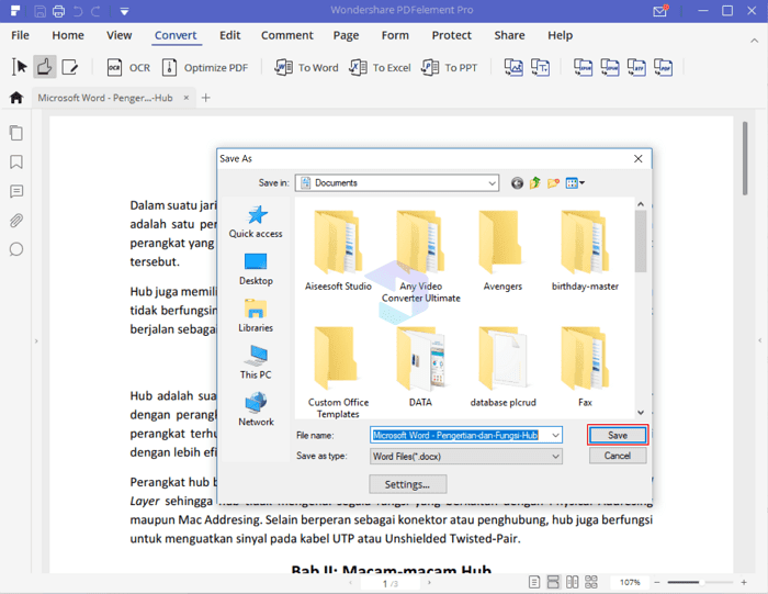 Cara Mengubah PDF ke Word dengan PDFelement