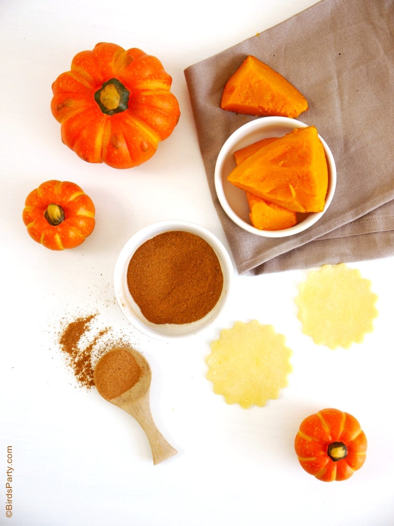 Recipe | Bite-Size Pumpkin Pies with Mascarpone Cream - BirdsParty.com