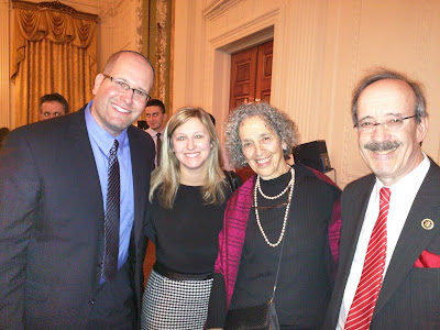 Rabbi Jason & Elissa Miller, Ruth Messinger of AJWS and Rep. Eliot Engel
