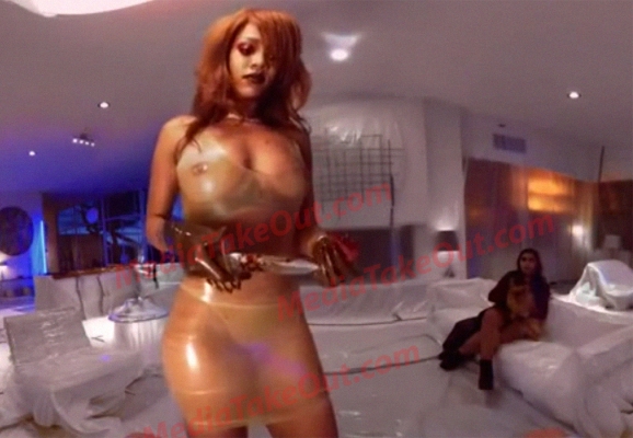 Semi-nude pics of Rihanna from her b**ch video is leaked online 