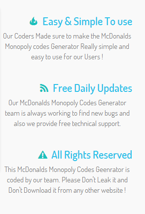 McDonald's Monopoly Game Codes 2013