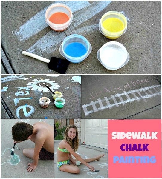DIY Washable Sidewalk Chalk Paint ⋆ Parenting Chaos