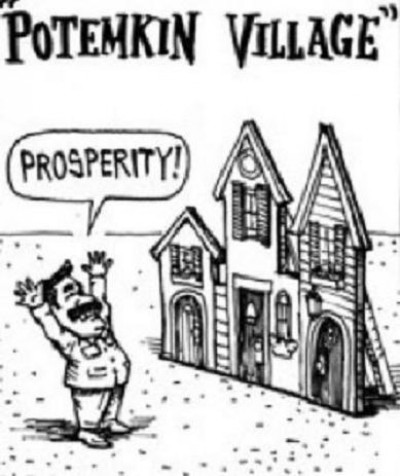 Image result for Potemkin Village mentality