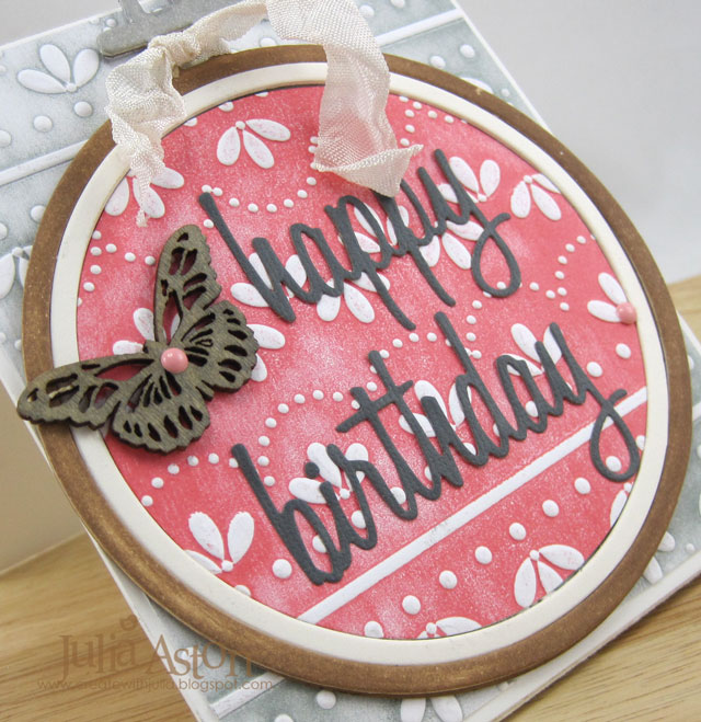 Create With Me Happy Birthday Embroidery Hoop Card