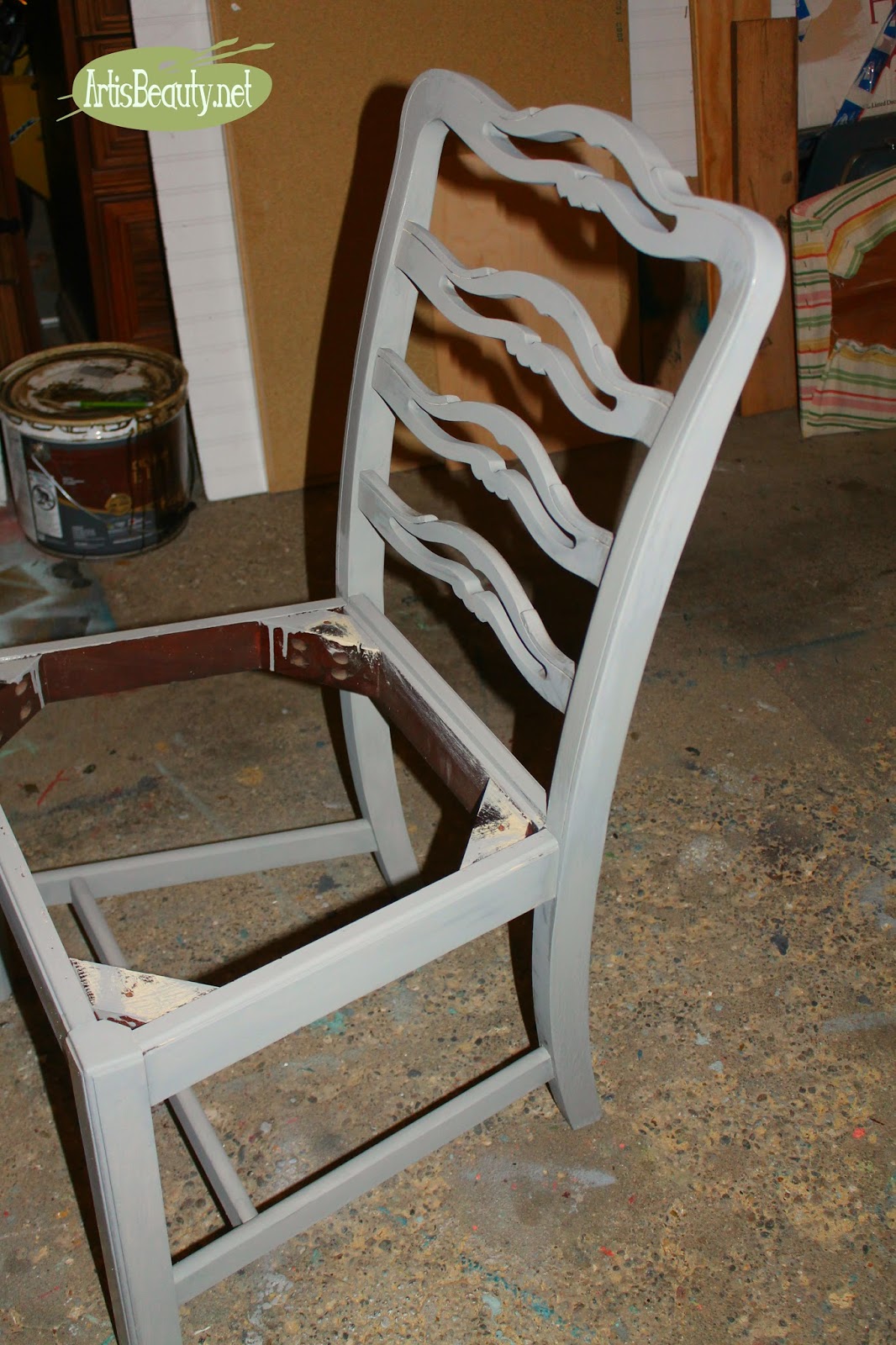 ART IS BEAUTY Minted iKAT Fabric Simple Chair Makeover