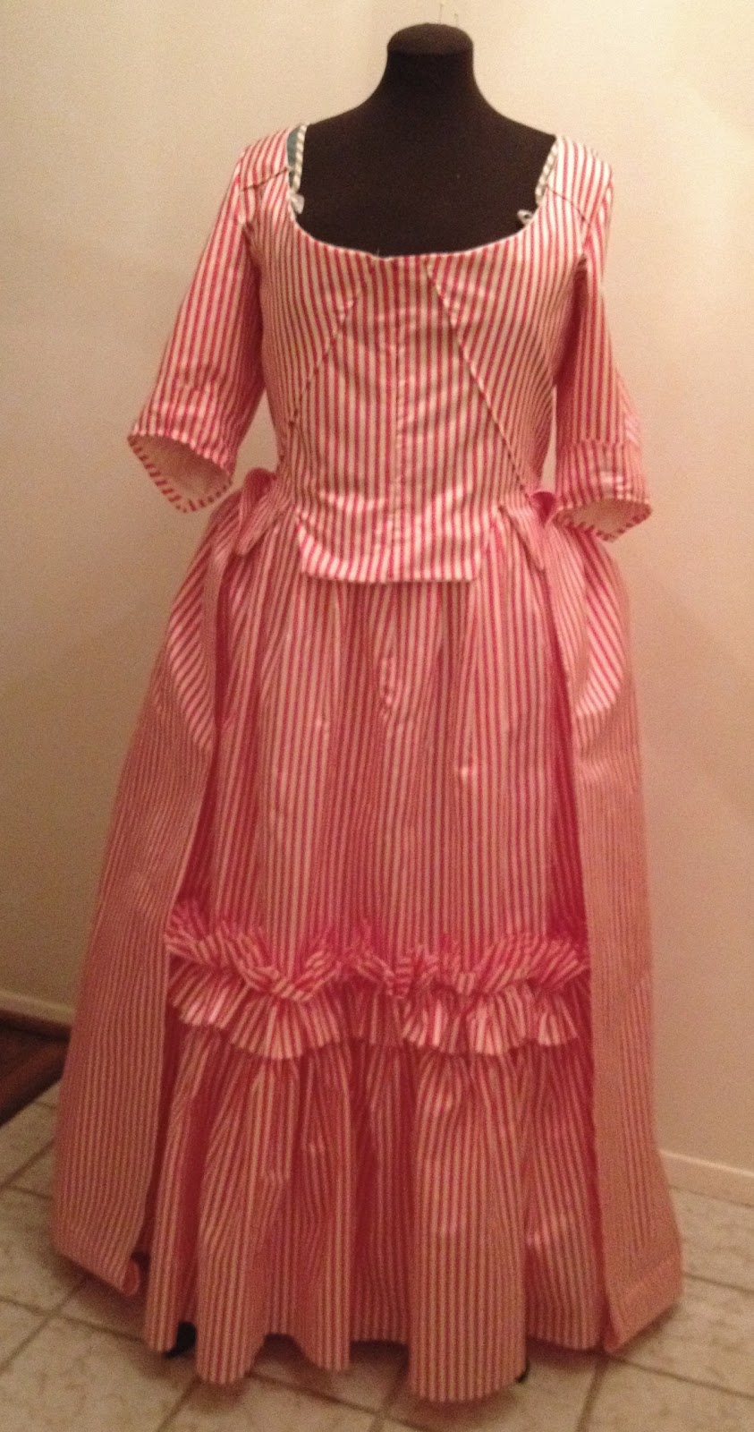 Maggie's Costume Wardrobe Red & White Striped gown