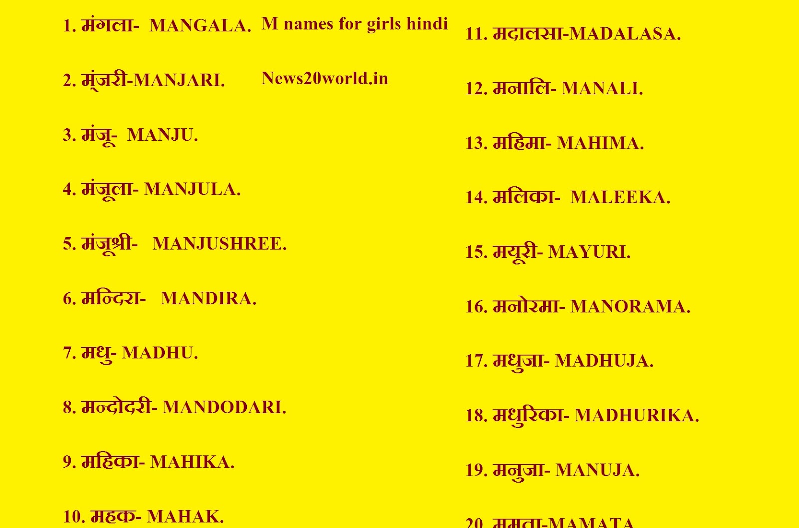 m names for girls