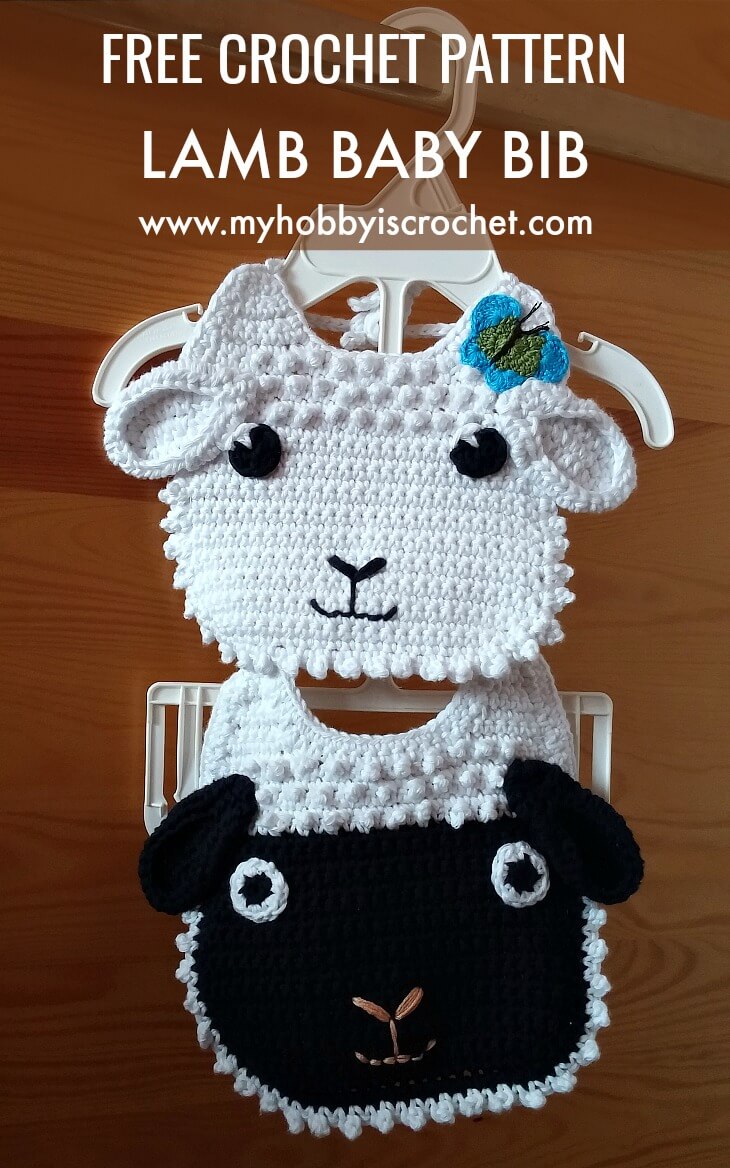 My Hobby Is Crochet Little Lamb Baby Bib Free Crochet Pattern My Hobby is Crochet