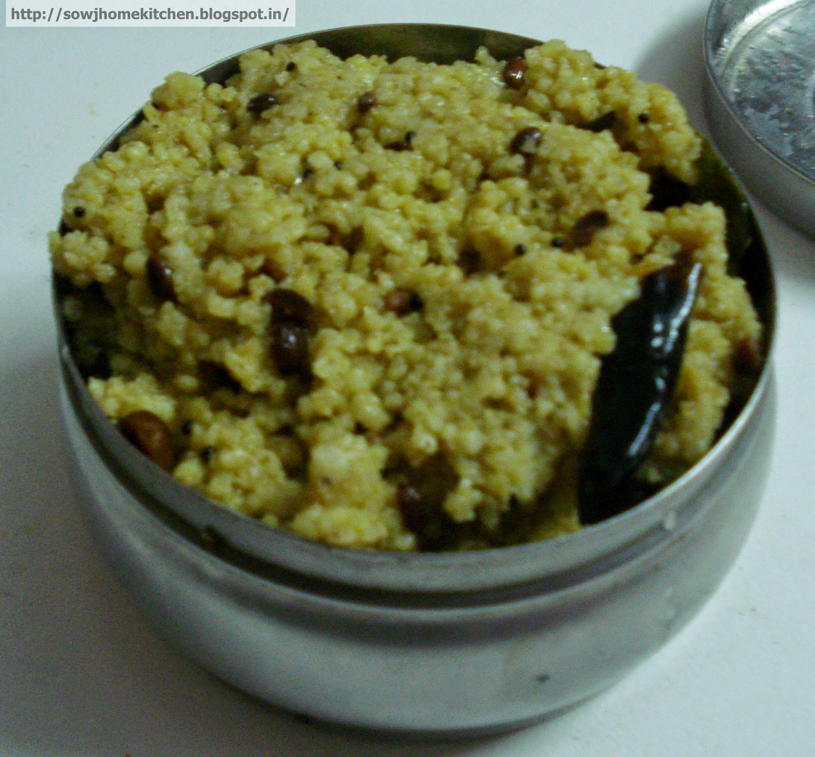 Barnyard Millet Upma (with Tamarind)/ Kuthiraivali Puli Upma Sowj