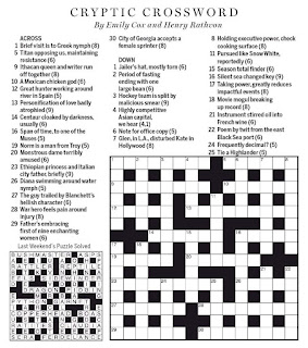National Post Cryptic Crossword Forum Saturday March 23 2019 It S All A Myth