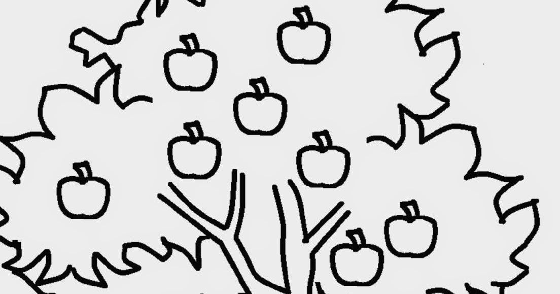 Mewarnai dan Menggambar: Gambar Mewarnai Pohon Apel