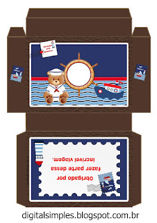 Nice Sailor Bear Free Printable Box.