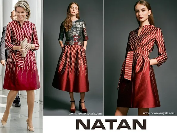 Queen Mathilde wore Natan Dress from Fall Winter 2017-2018 Collection