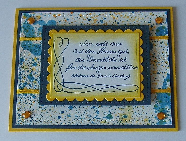 Basslady Creations: Spruch-Karte "Man sieht nur mit dem Herzen gut..." Basslady Creations: Spruch-Karte "Man sieht nur mit dem Herzen gut..."