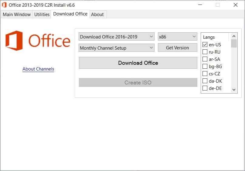 Office 2013-2021 C2R Install v7.6.2 instal the last version for apple