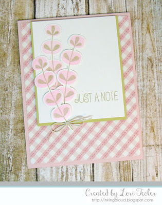 Just a Note card-designed by Lori Tecler/Inking Aloud-stamps and dies from My Favorite Things Just a Note card-designed by Lori Tecler/Inking Aloud-stamps and dies from My Favorite Things
