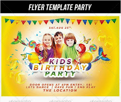 birthday party creative poster flyers