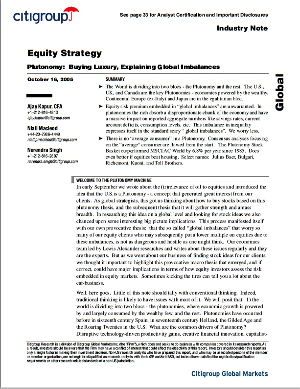citi plutonomy memo