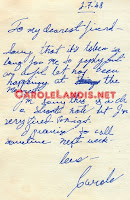 Carole Landis Letter To Lt. Troy