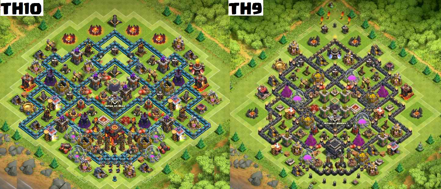 Clash of Clans TH9/TH10 Trophy Rush (Trap Troll) Base Yhan Game