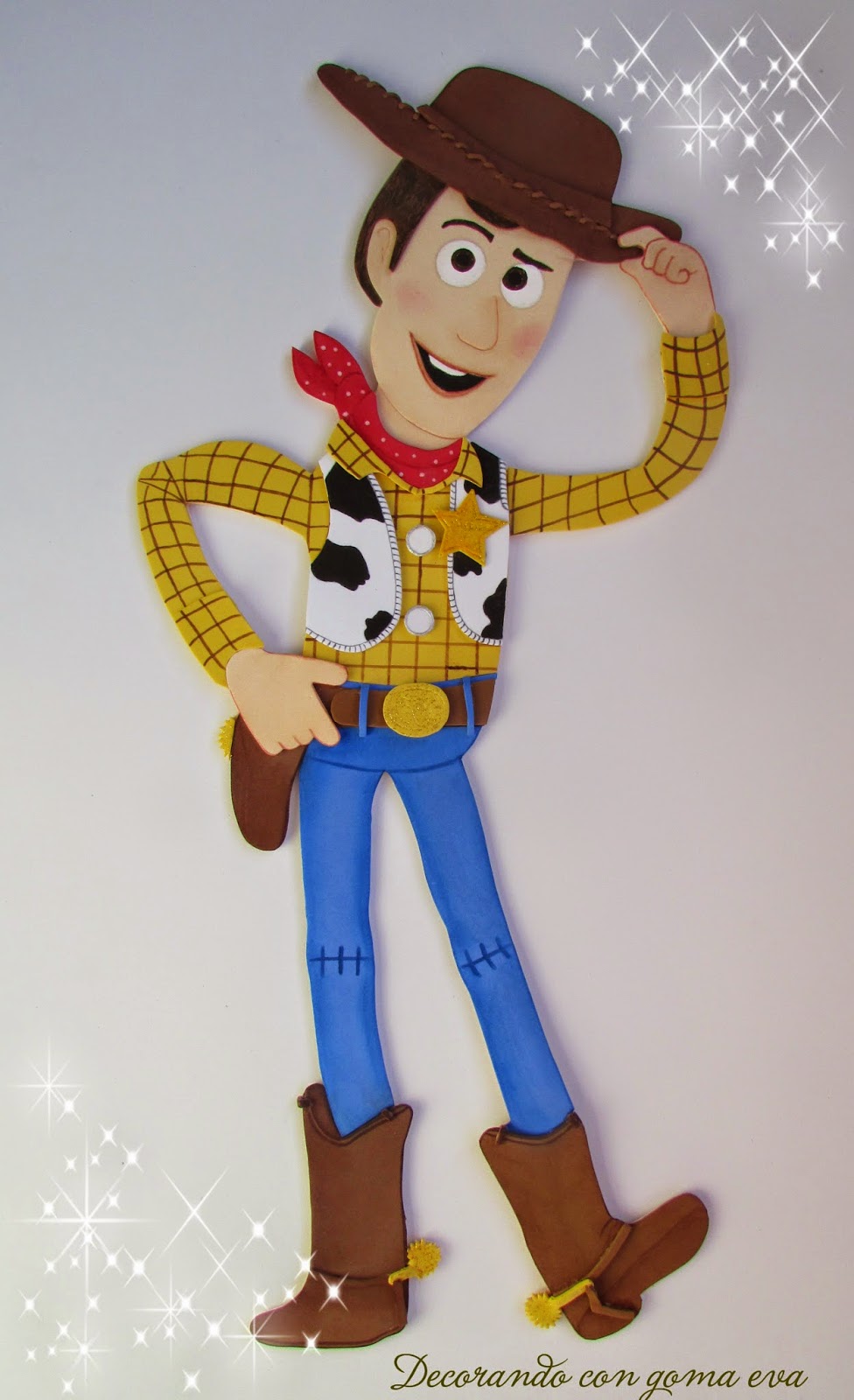 Afectar Superioridad Shetland Decorando con goma eva: Woody de Toy Story en goma eva