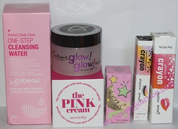 Memebox Pinkaholic beauty box review, unboxing 