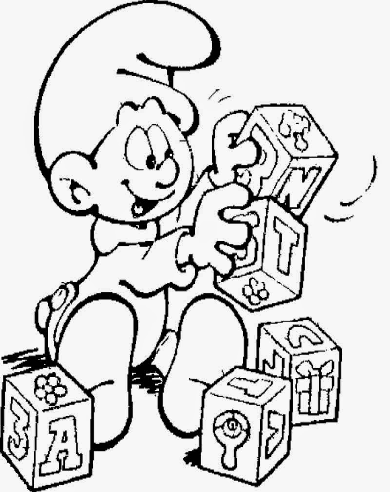 Gambar Mewarnai Smurf ~ Gambar Mewarnai Lucu