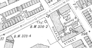 Eagle Mill, OS map, 1907.