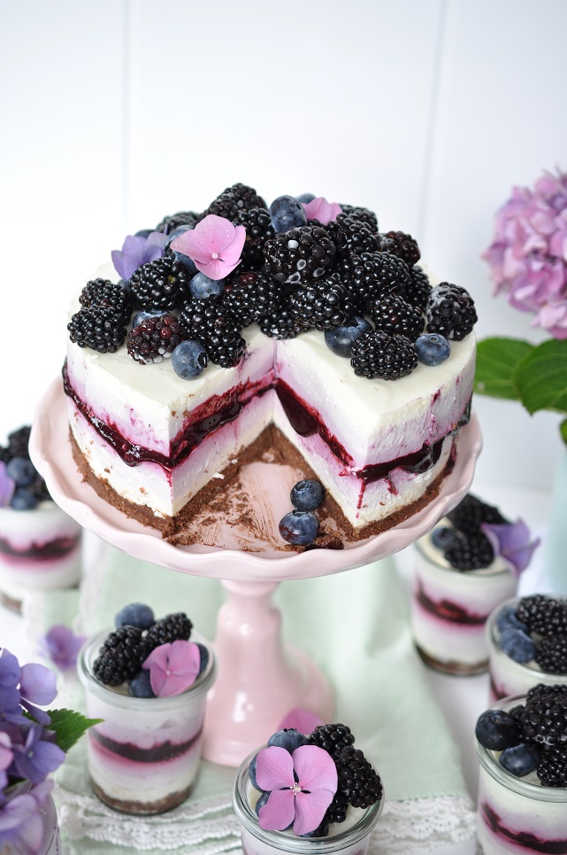 Caketime by Tamaris: No-Bake Brombeer- Blaubeer Torte und Dessert