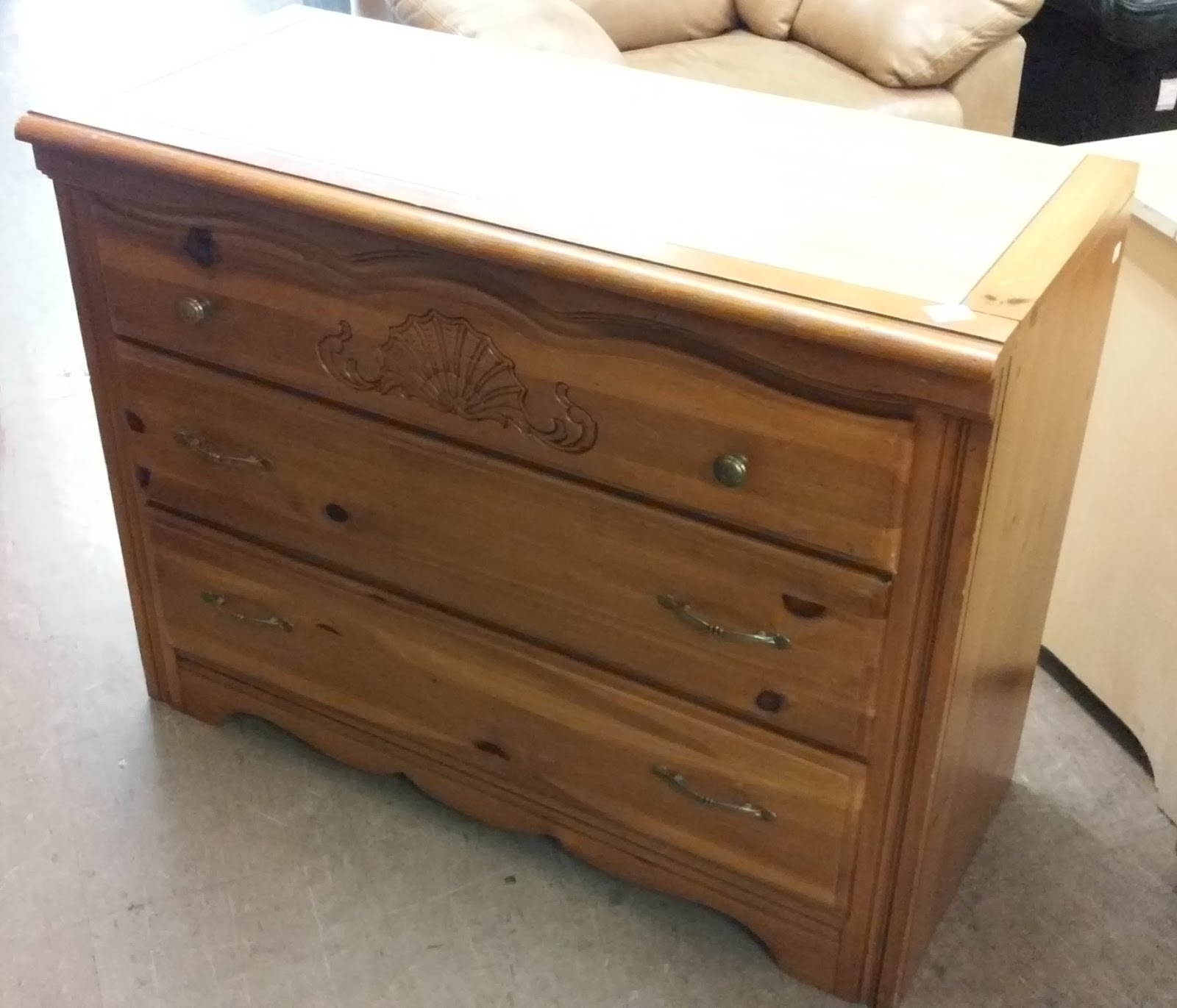 UHURU FURNITURE & COLLECTIBLES SOLD 10898 Pine Finish 30" x 40" Wide