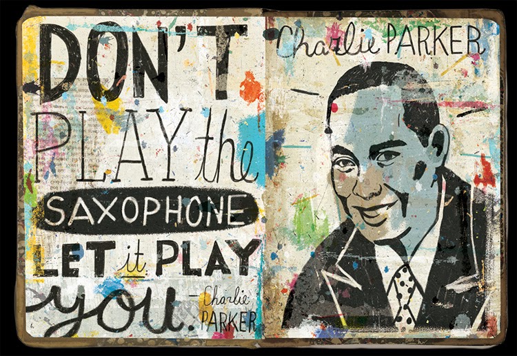 Jazz and draw Charlie Parker Groovin' High