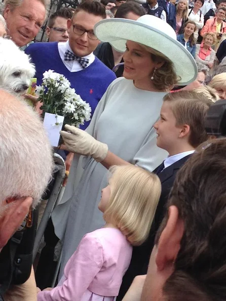 King Philippe of Belgium and Queen Mathilde of Belgium their children Princess Eleonore, Prince Emmanuel, Prince Gabriel and Crown Princess Elisabeth