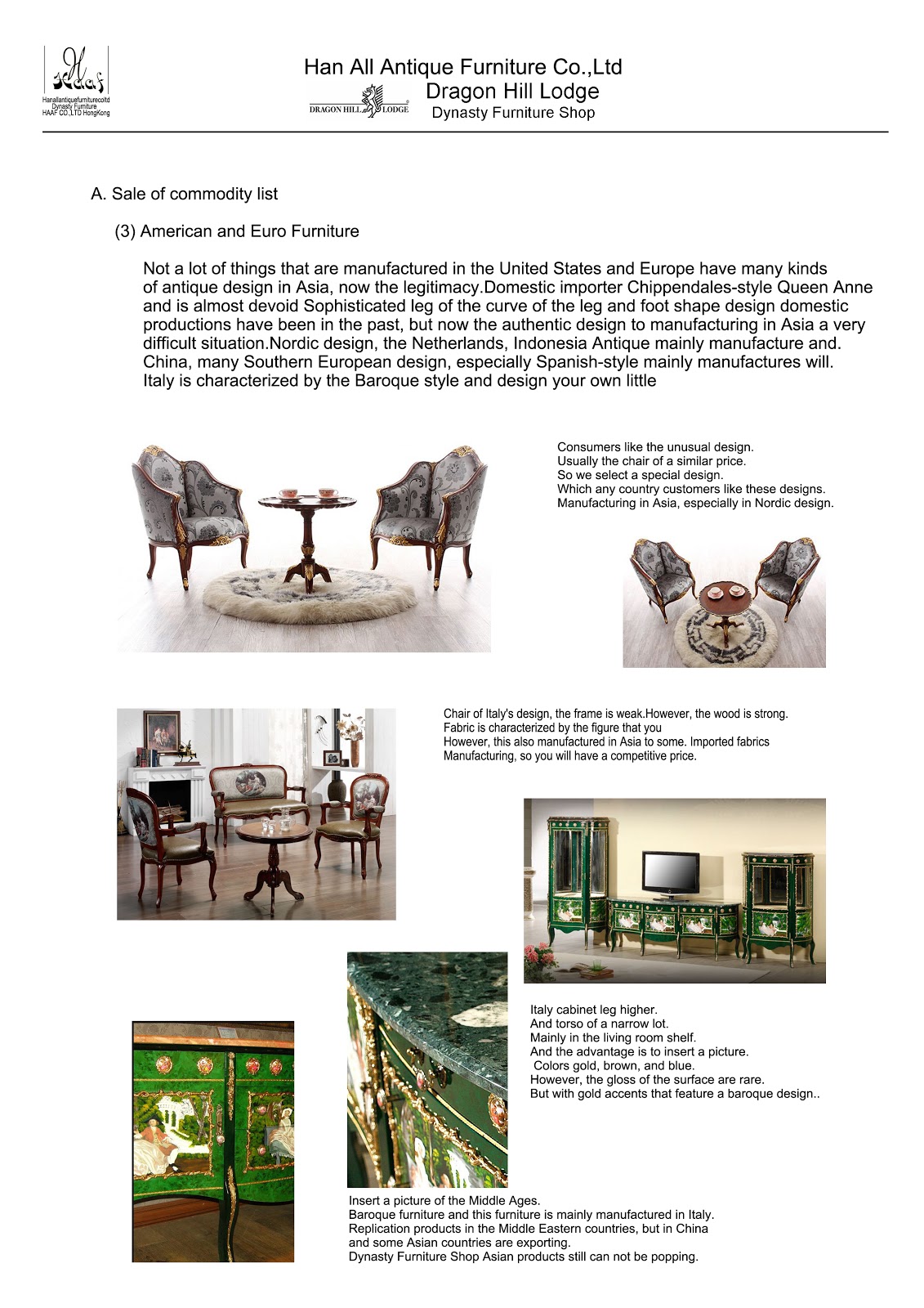 E Catalog For Dynasty Furniture In Dragon Hill Lodge