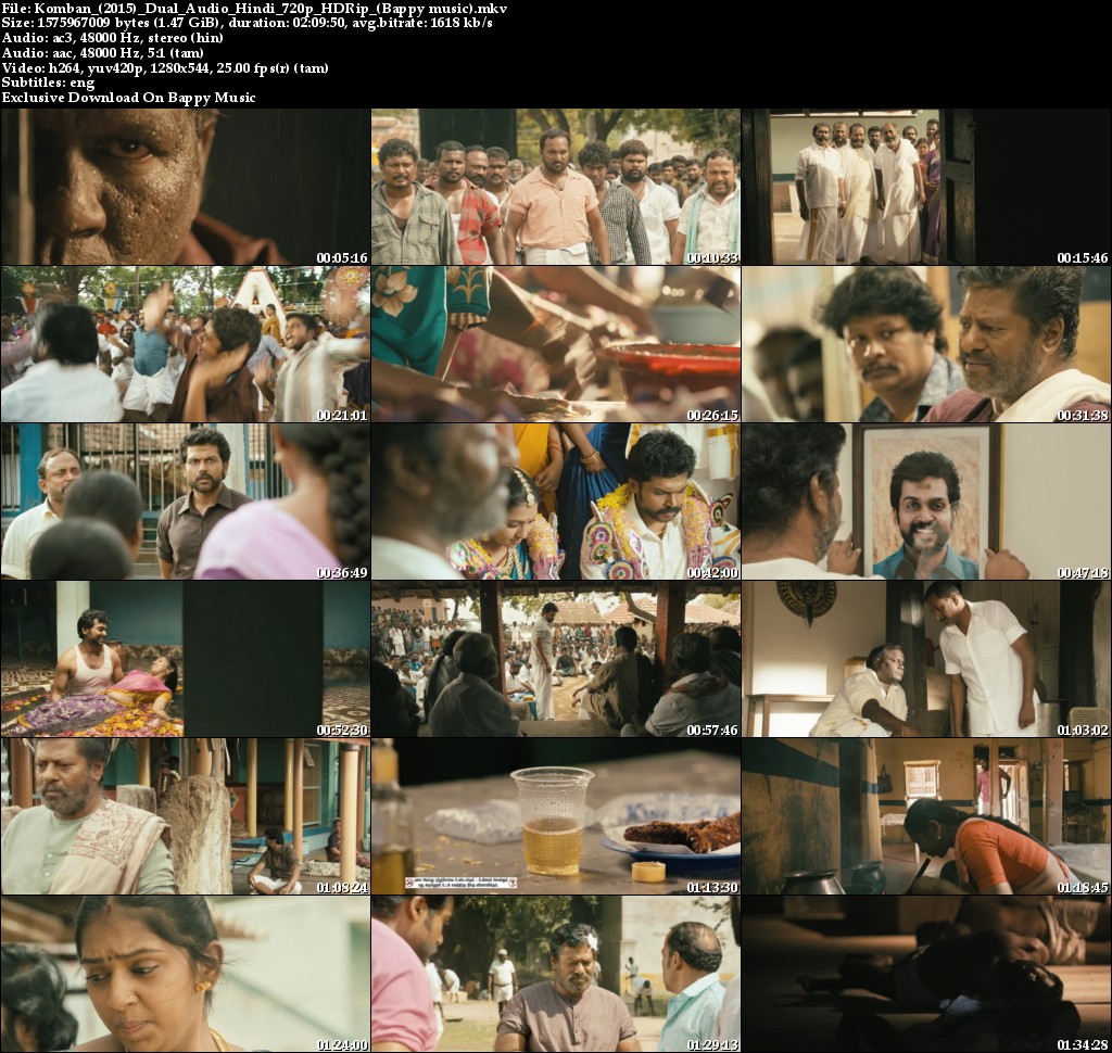 Komban (2015) Dual Audio Hindi Movie 720p HDRip 1.5GB - All New Movie HD