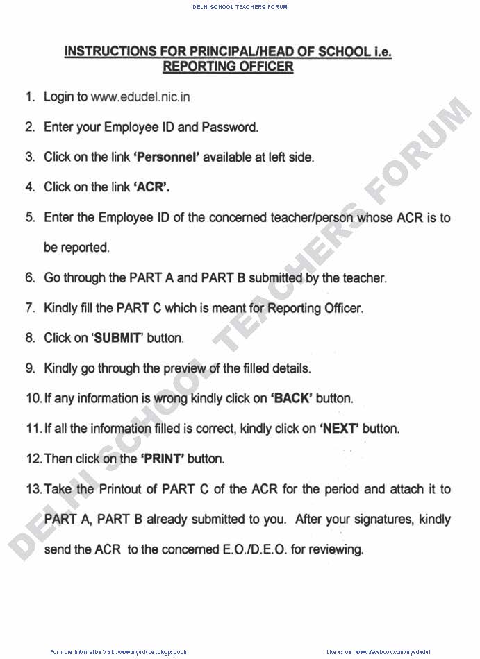 teachers instructions