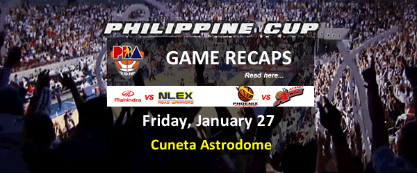 List of PBA Game(s) Friday January 27, 2017 @ Cuneta Astrodome List of PBA Game(s) Friday January 27, 2017 @ Cuneta Astrodome