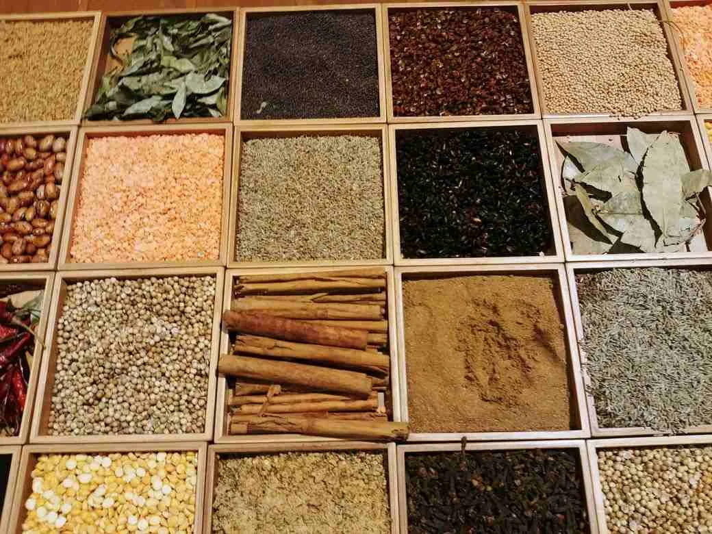 Board containing different spices at The Grand Kitchen