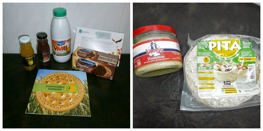 Disfrutabox Septiembre: Hummus, Delizum ecólogico, Pan de pita, Puleva Viva y Fontaneda