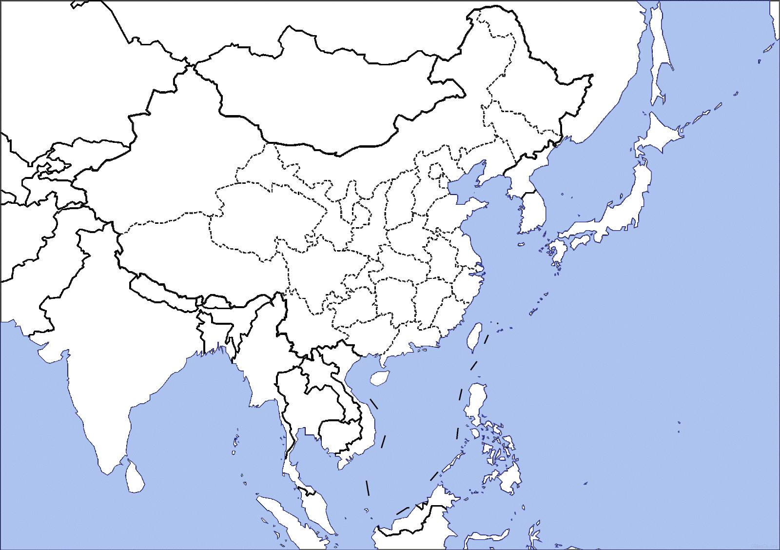 blank-map-east-asia