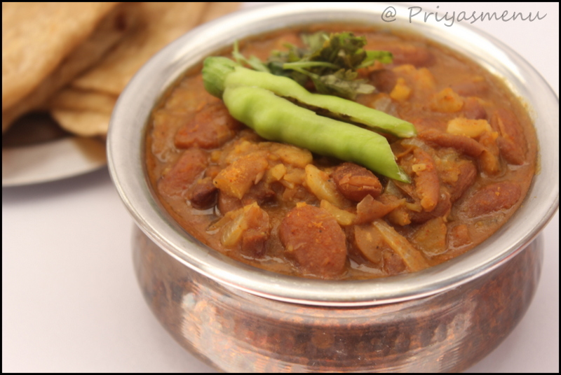 Priya's Menu Yum Yum Yummy food for Food lovers Rajma Masala