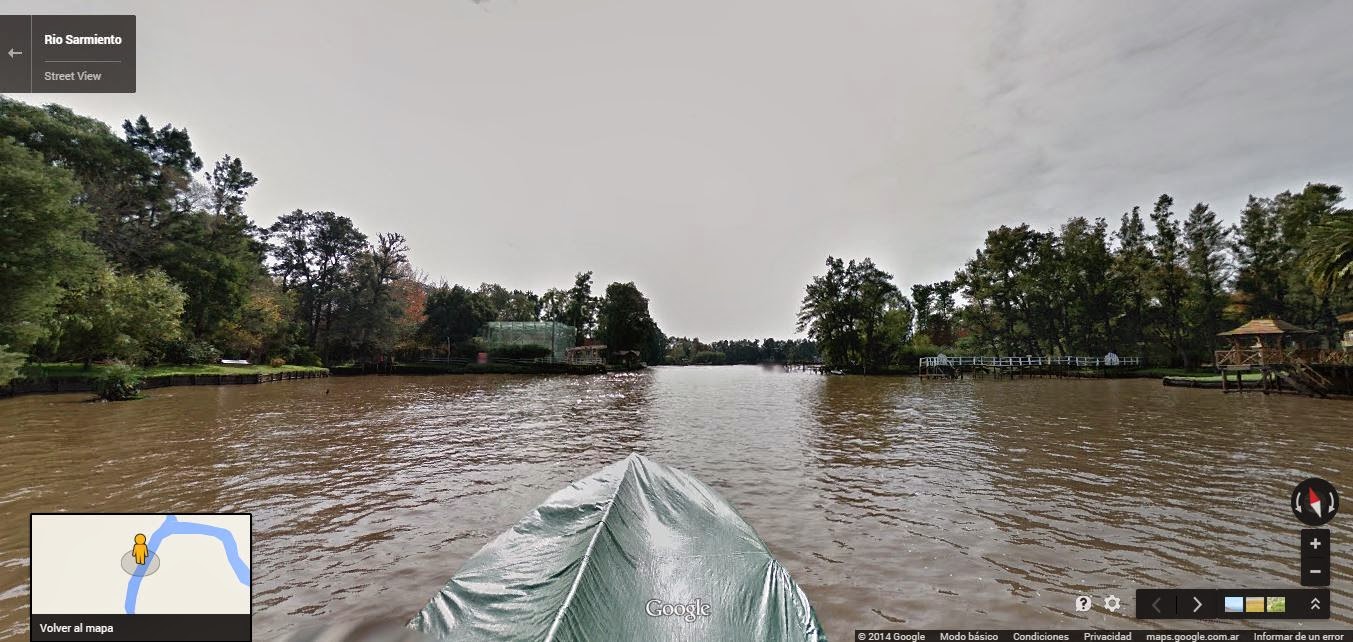 Google Street View en el Delta de Tigre