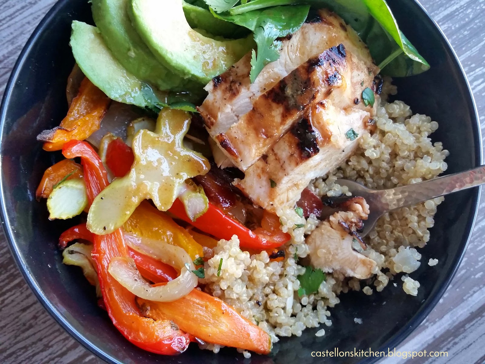 Castellon's Kitchen Smoked Paprika Grilled Chicken Quinoa Bowl