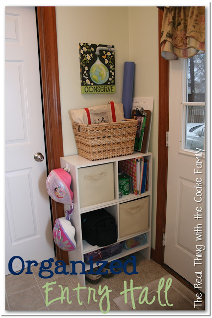 Storage ideas and organizing ideas for an entry way or other small space with high traffic  #organization #entry #storage