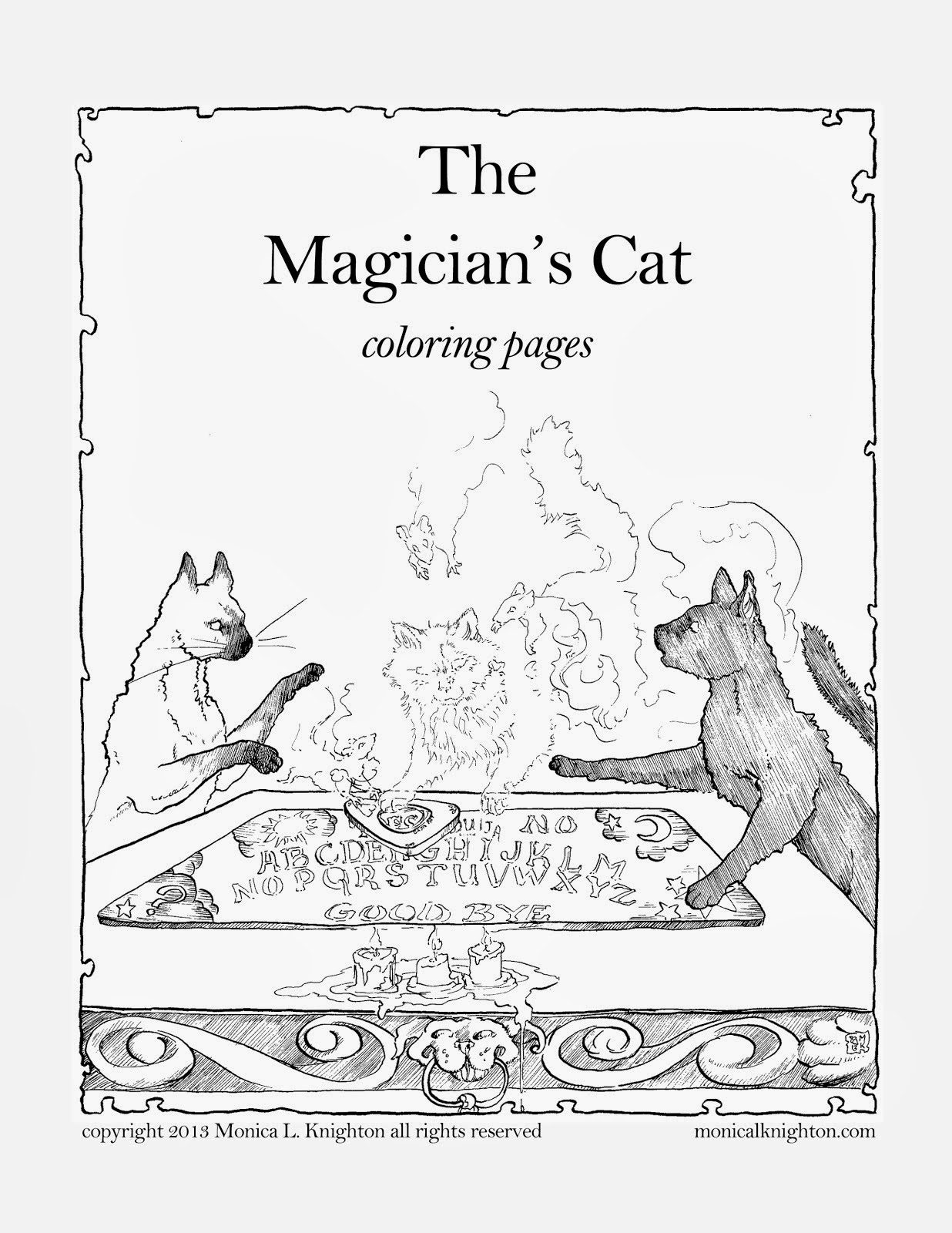 Magician's Cat Coloring Pages