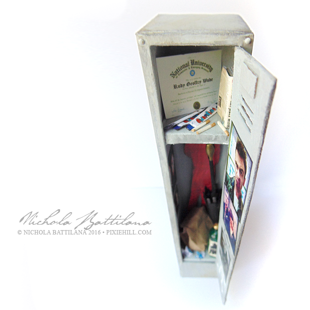 Miniature fan girl locker - Joe Gilgun / Rudy Wade / Misfit / Preacher/ Cassidy Edition - Nichola Battilana