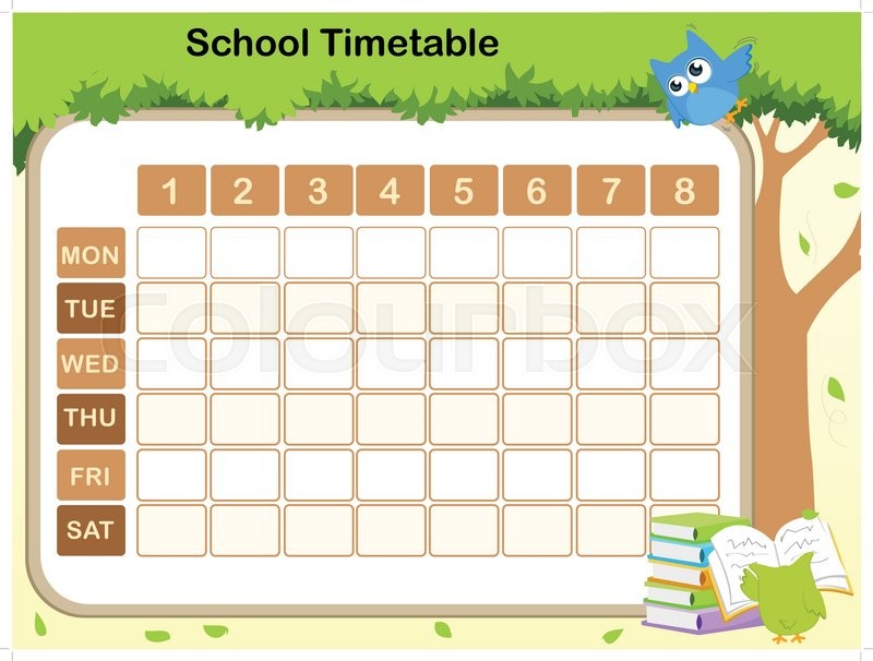 Timetable Templates For School In Excel Format