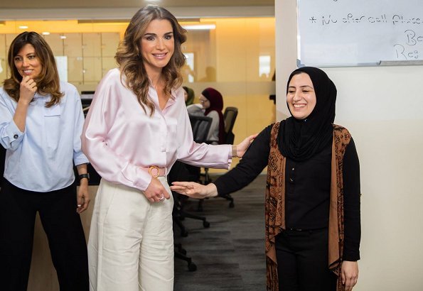 Cyrstel is a business process outsourcing provider established by Young Jordanians. Queen Rania closet, pink satin blouse