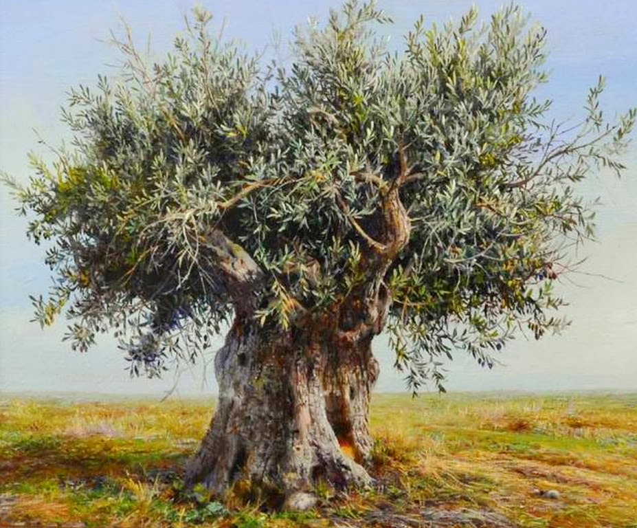 IMAGENES Y CONCEPTOS DEL ARTE MODERNO: Pinturas Realistas de Paisajes con  Arboles Frondosos, Elidon Hoxha