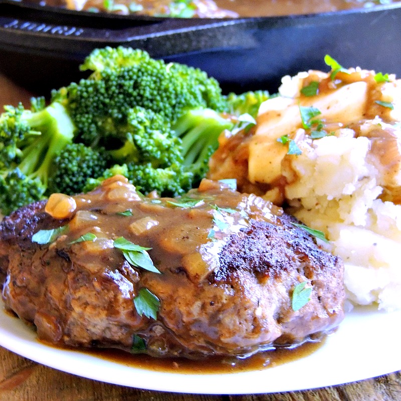 This Simple Salisbury Steak recipe turns that classic TV dinner into someth...